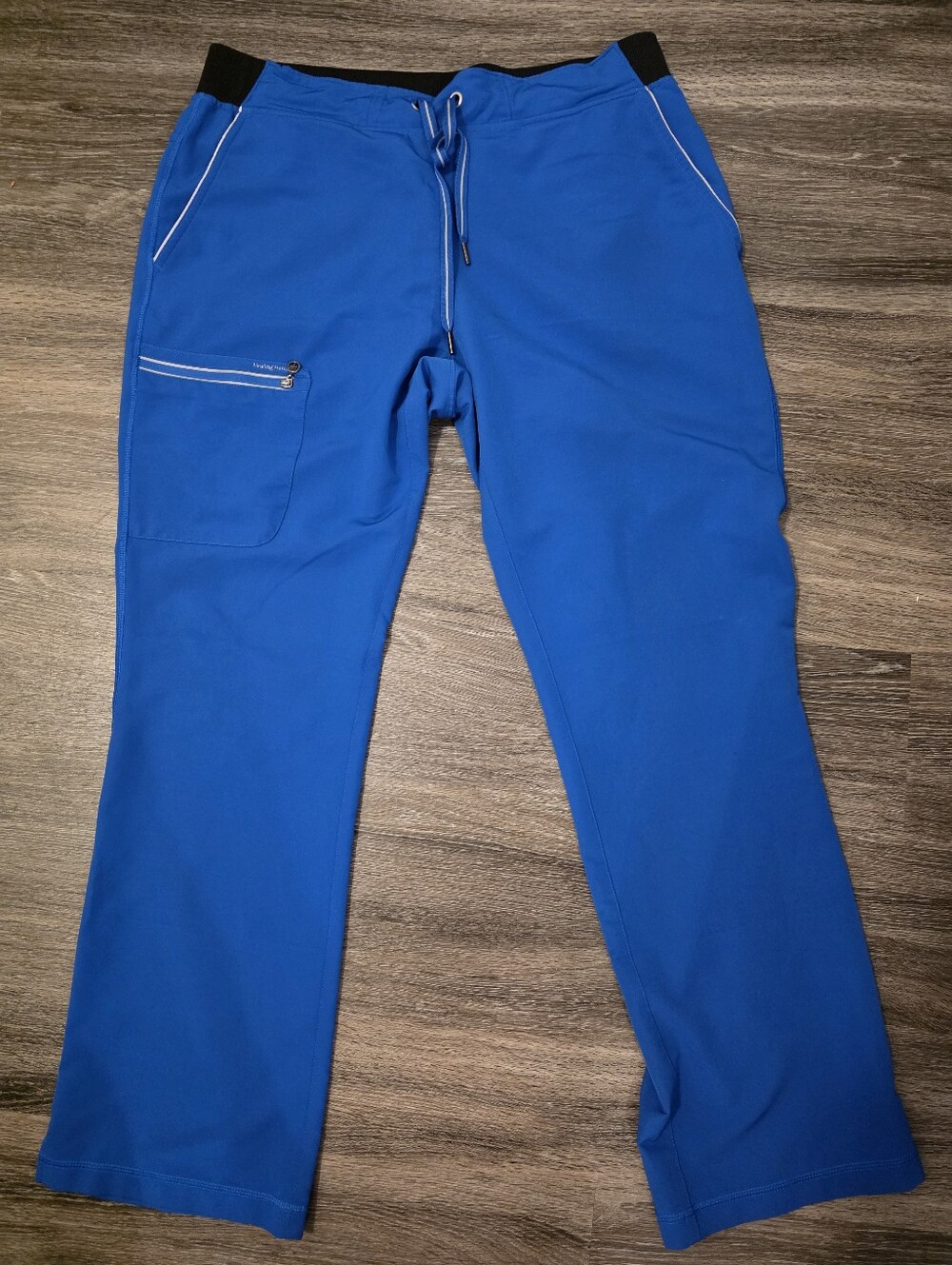 Healing Hands Royal Blue Womans Drawstring Active Pants. Large.